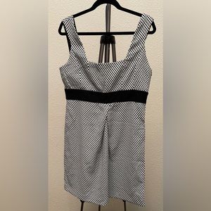 Zara dress black and white geometric pattern.